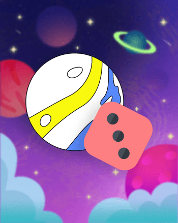 Planet Losuj i koloruj logo